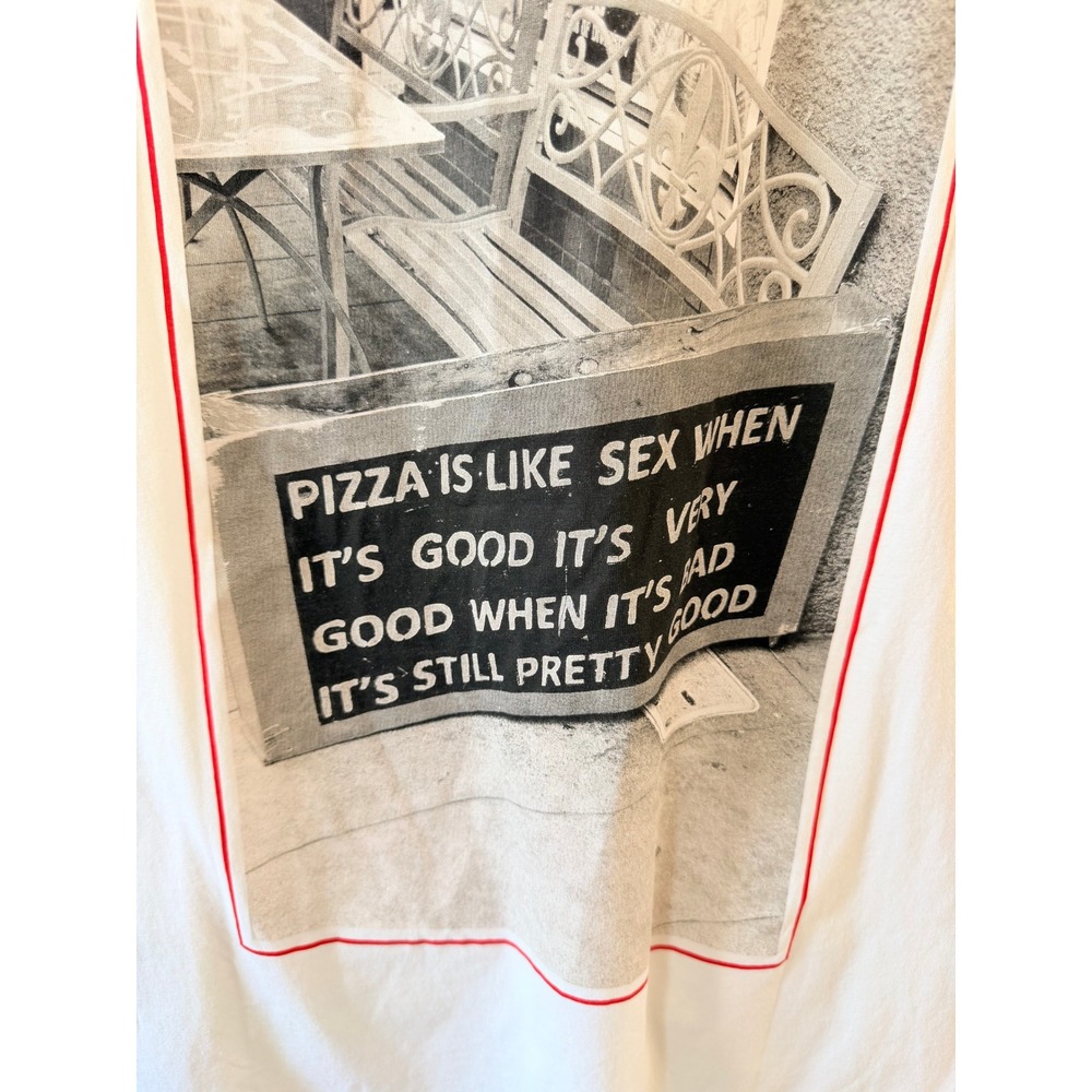 NWT Zadig & Voltaire Zoe Photoprint Pizza T-shirt Womens White Small - Picture 5 of 8